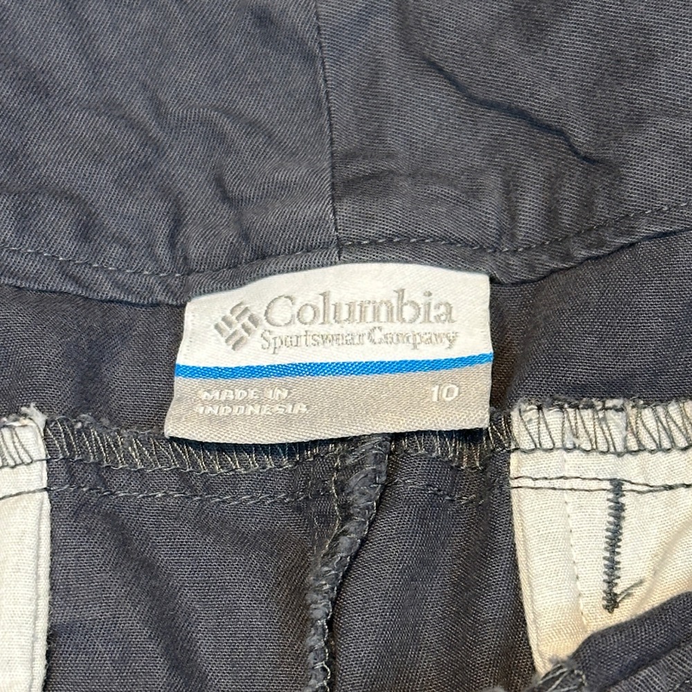 Columbia Womens Gray Cotton Cropped Wide Leg Outdoor Hiking Pants Size 10 - Picture 2 of 12